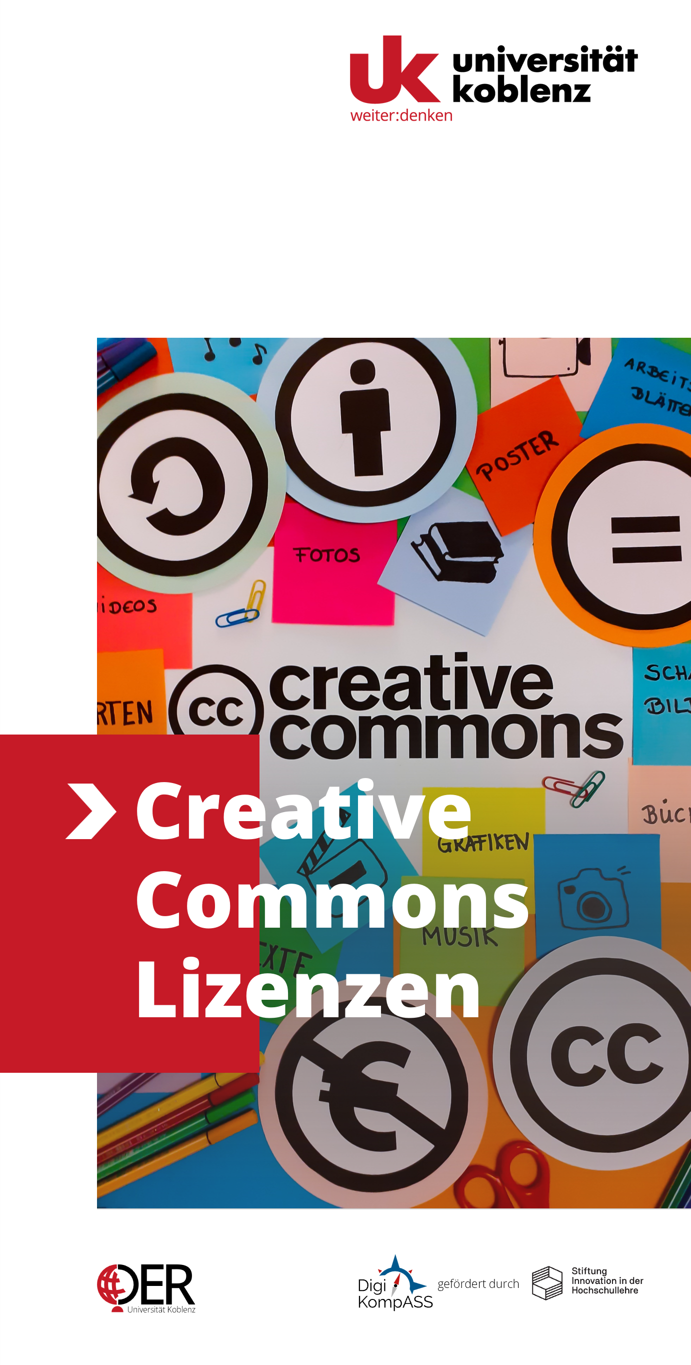 Titelbild Flyer Creative Commons Lizenzen