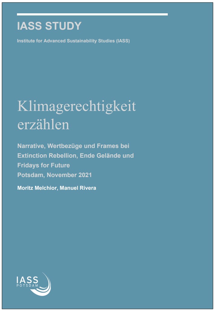 Titelbild der IASS-Studie "Klimagerechtigkeit erzählen"