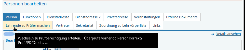 Lehrende zu Prüfer machen