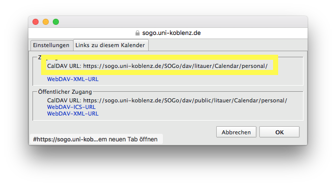 SOGo-Integration: Kalender und Kontakte in Thunderbird, Outlook 